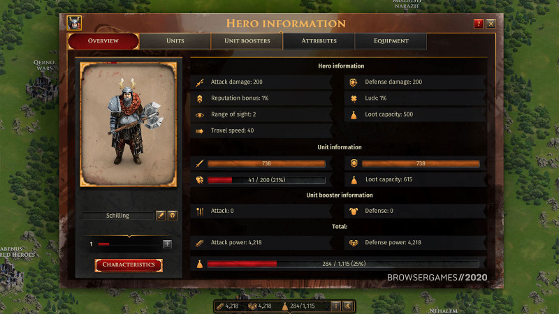 Helden im Browsergame LegendsOfHonor